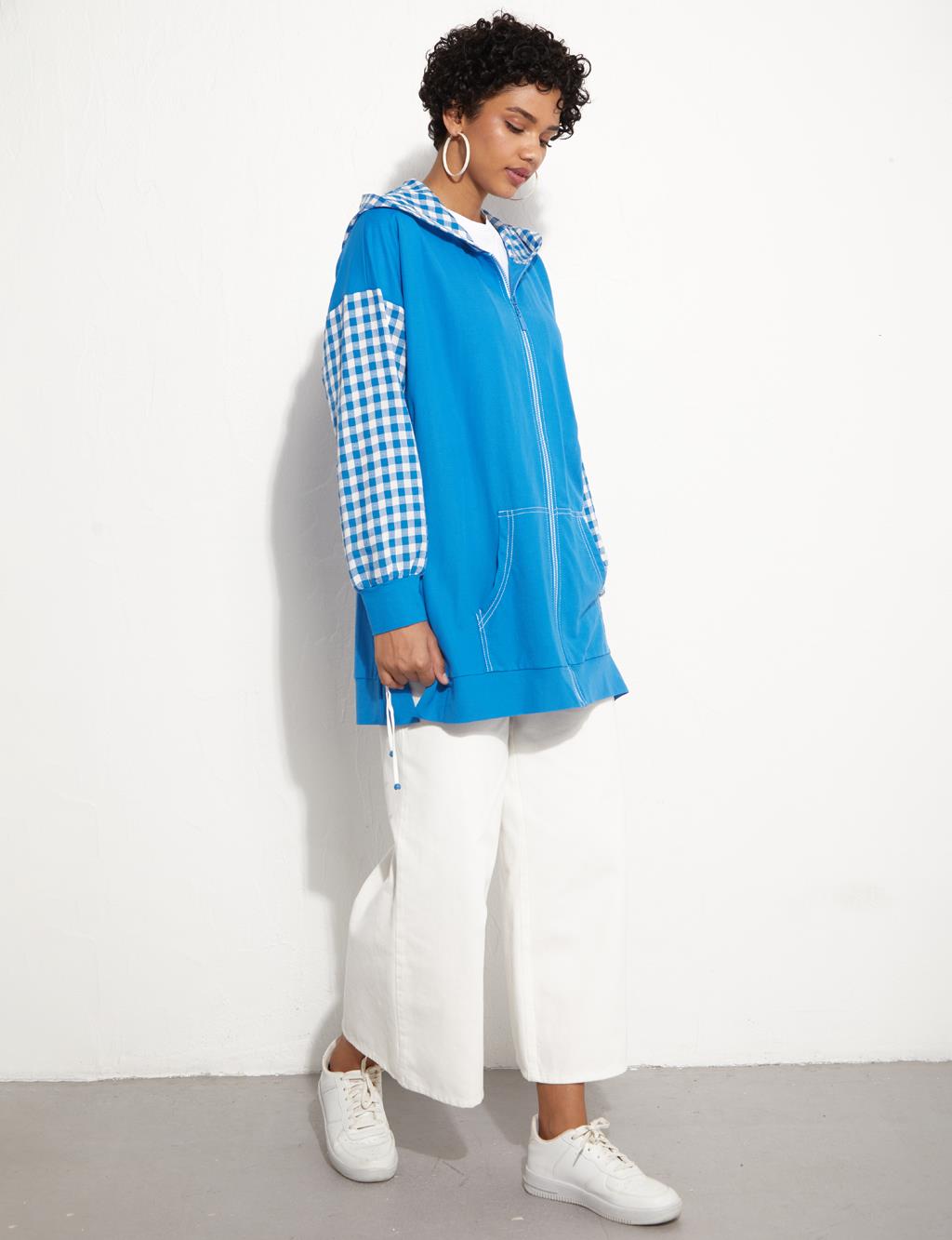 Garnish Hoodie Sweat Cobalt Blue