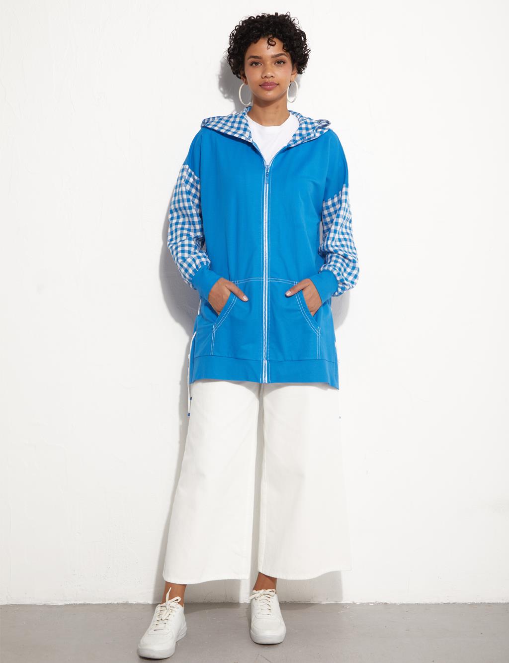 Garnish Hoodie Sweat Cobalt Blue