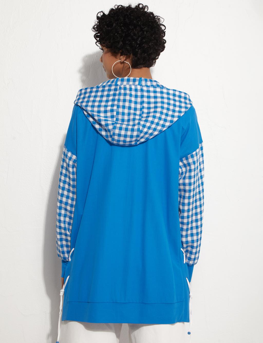 Garnish Hoodie Sweat Cobalt Blue