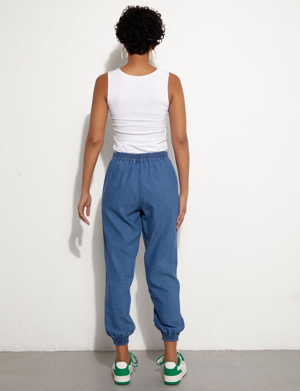 Tencel Jogger Pants Blue