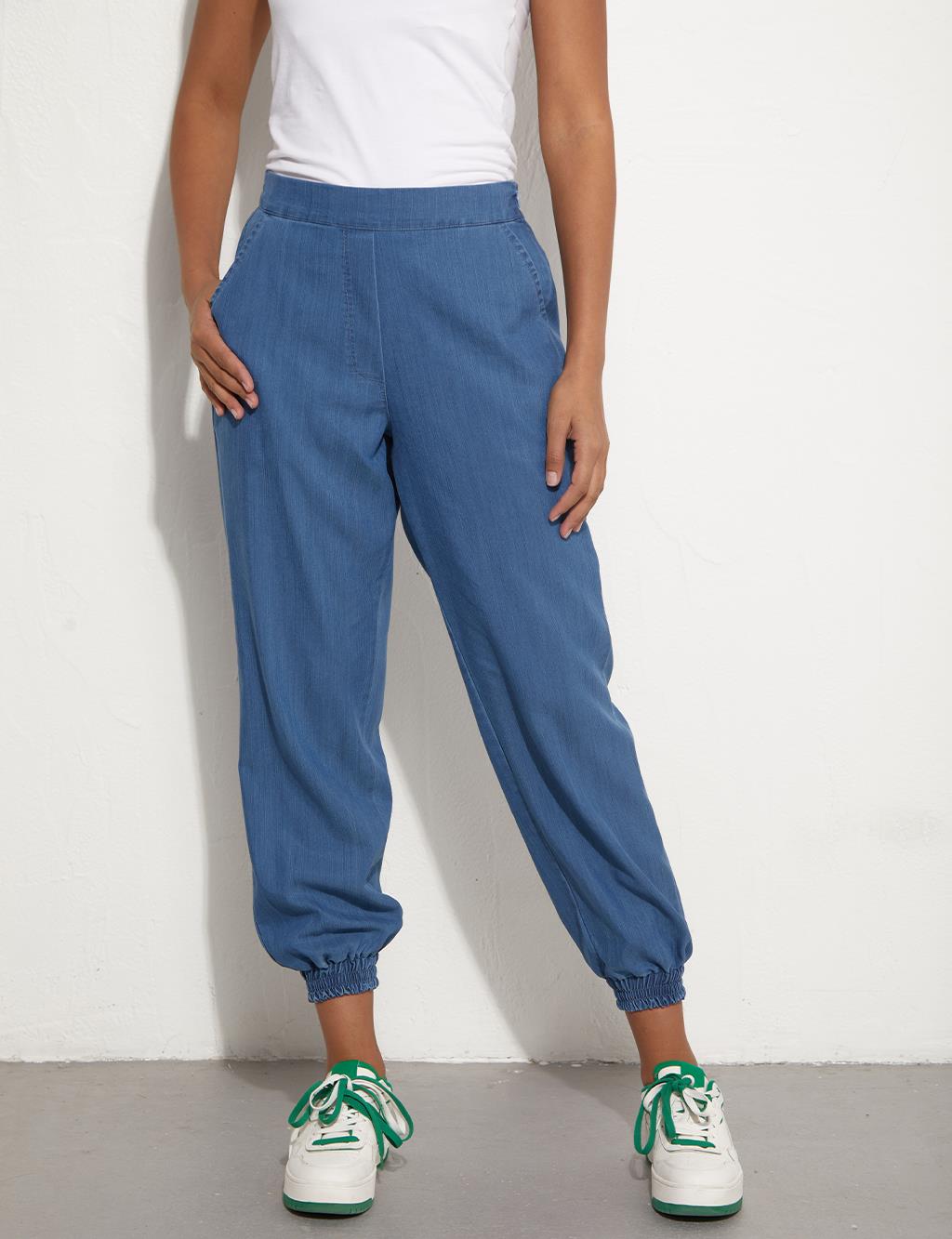 Tencel Jogger Pants Blue