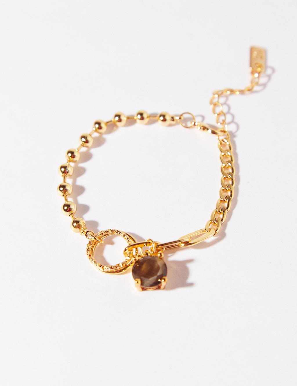Taşlı Bileklik Gold