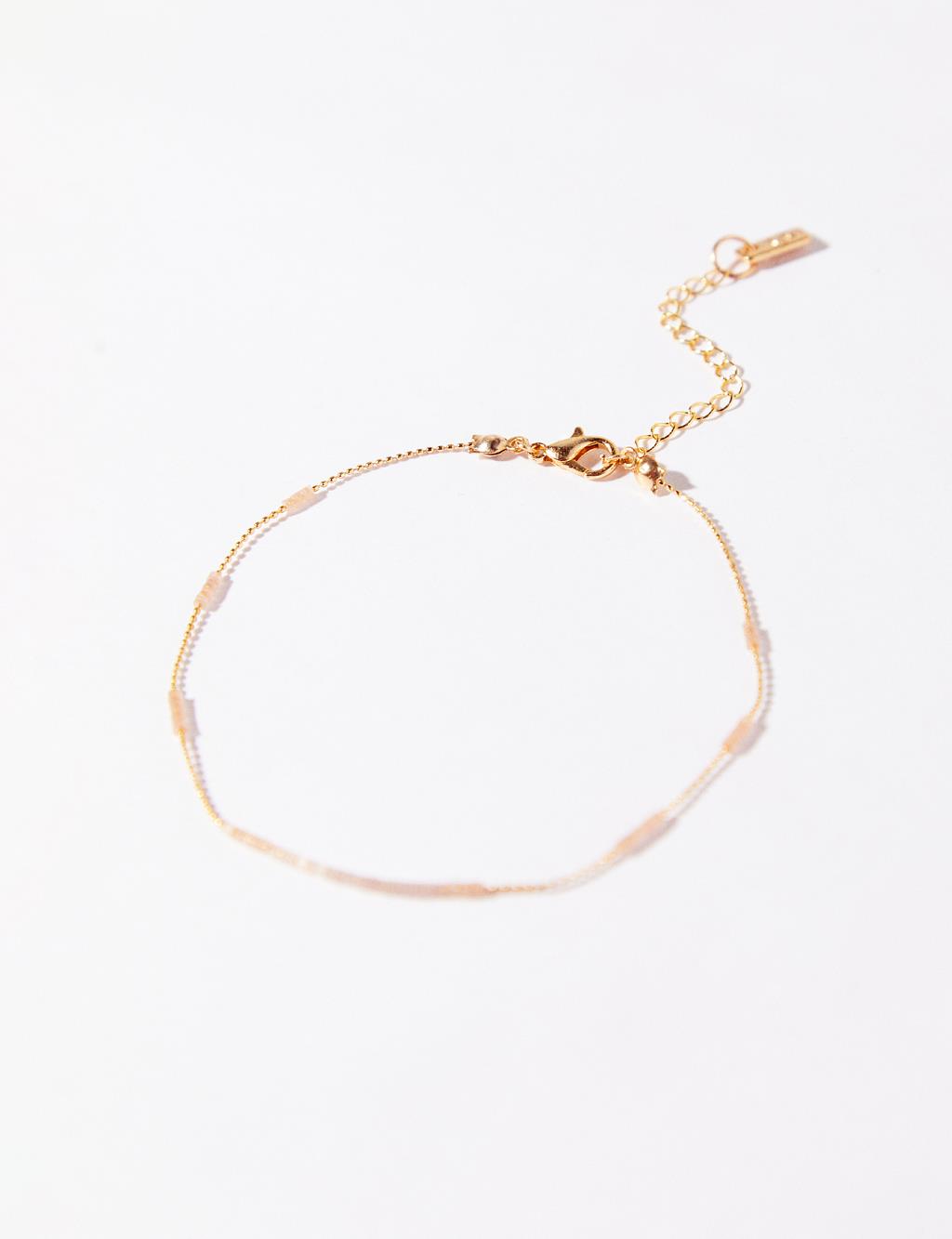 Şeffaf Boncuklu Halhal Gold