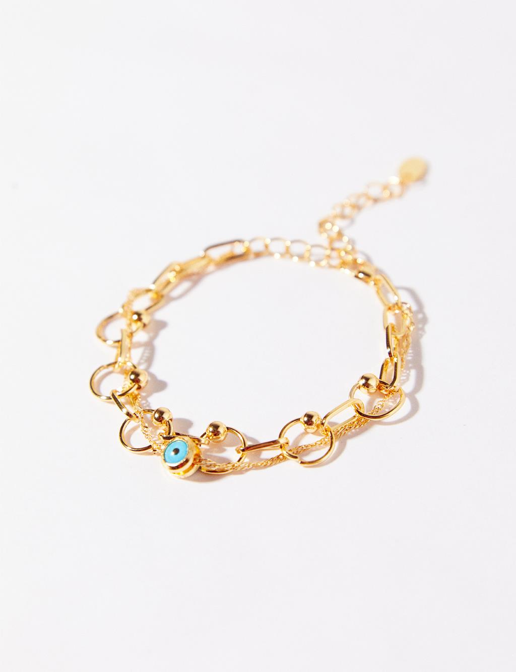 Çoklu Zincir Bileklik Gold