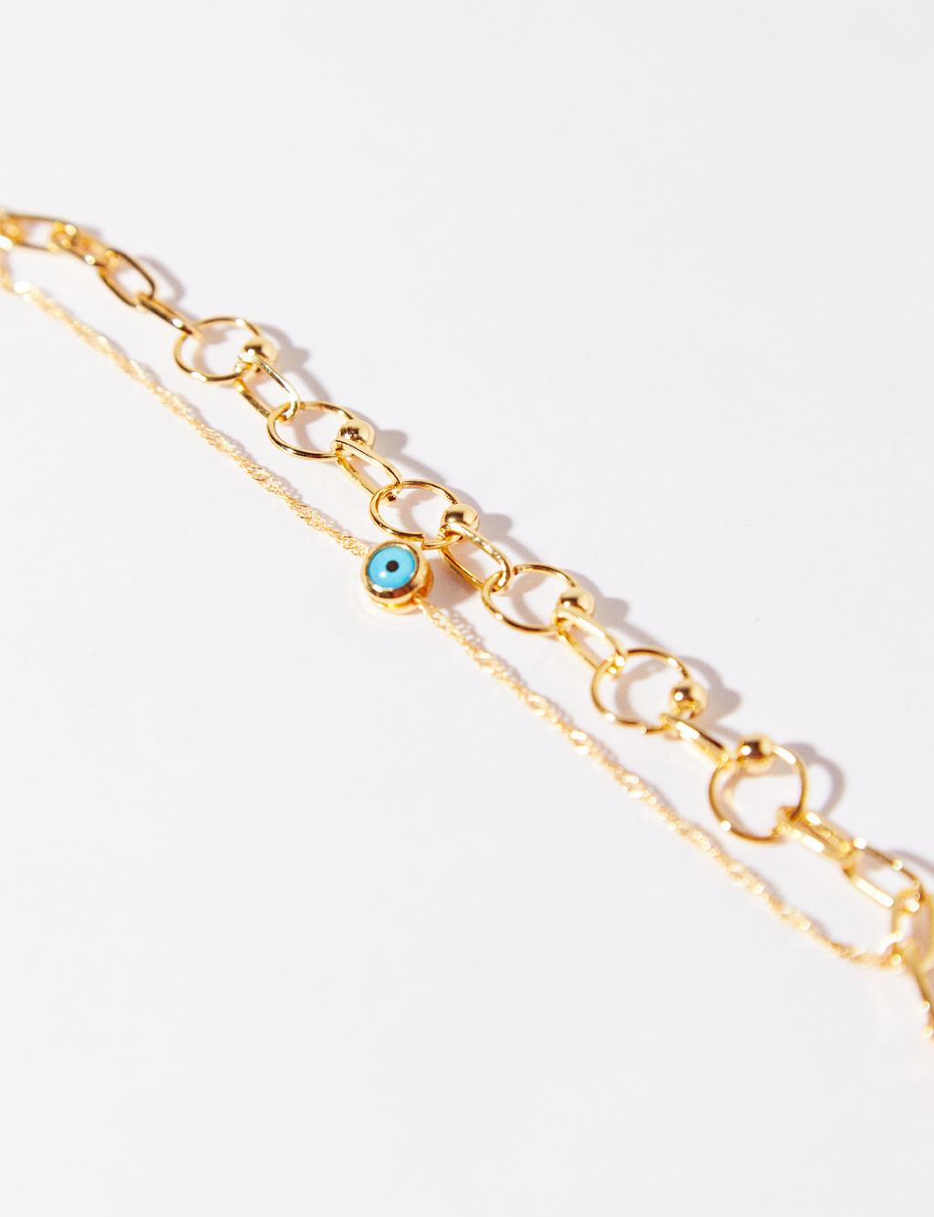 Çoklu Zincir Bileklik Gold