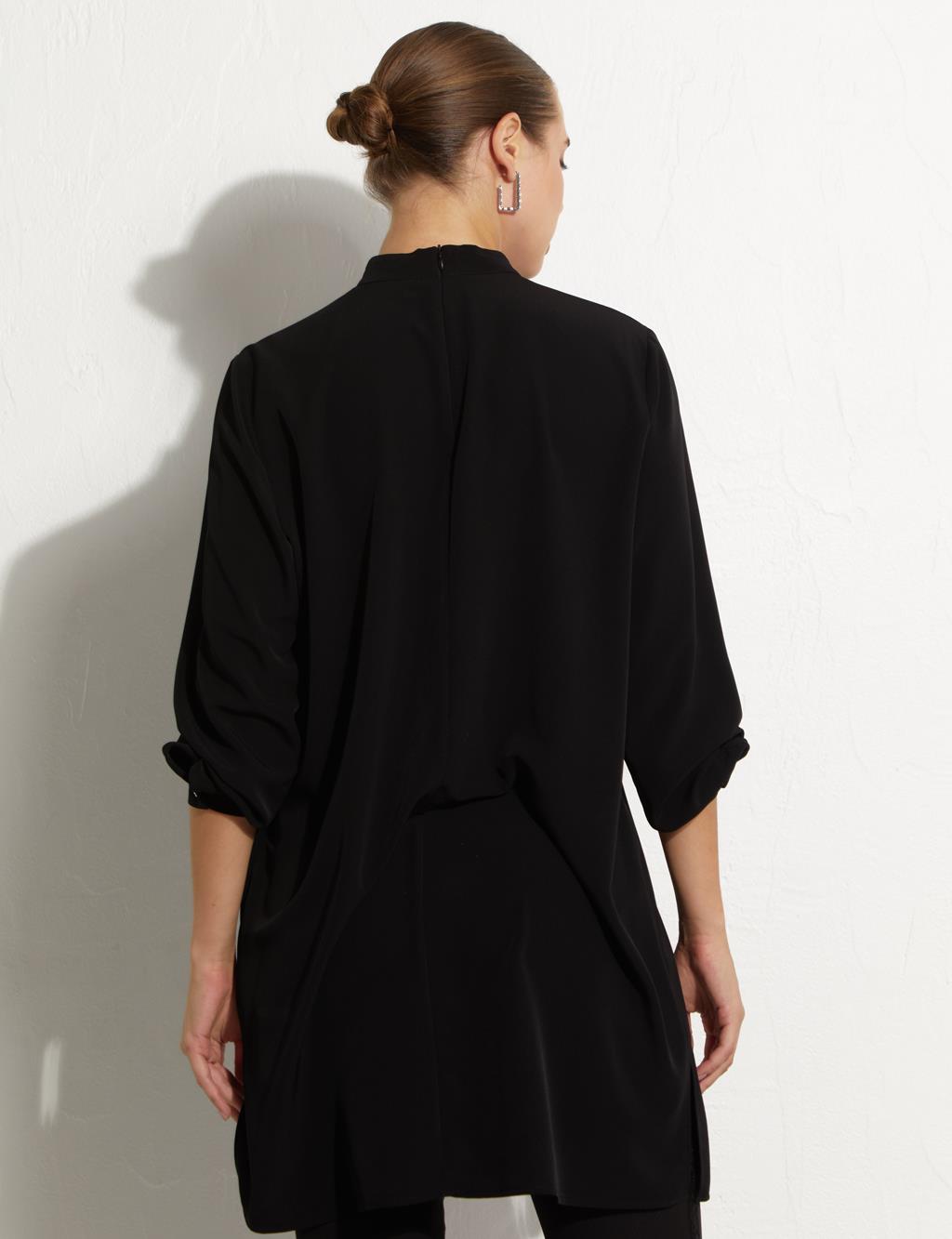 Stone-Buttoned Tunic Black