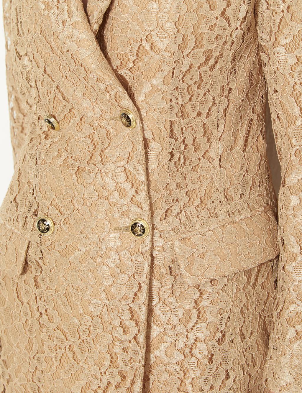 Lacy Jacket Pants Double Suit Sand Beige