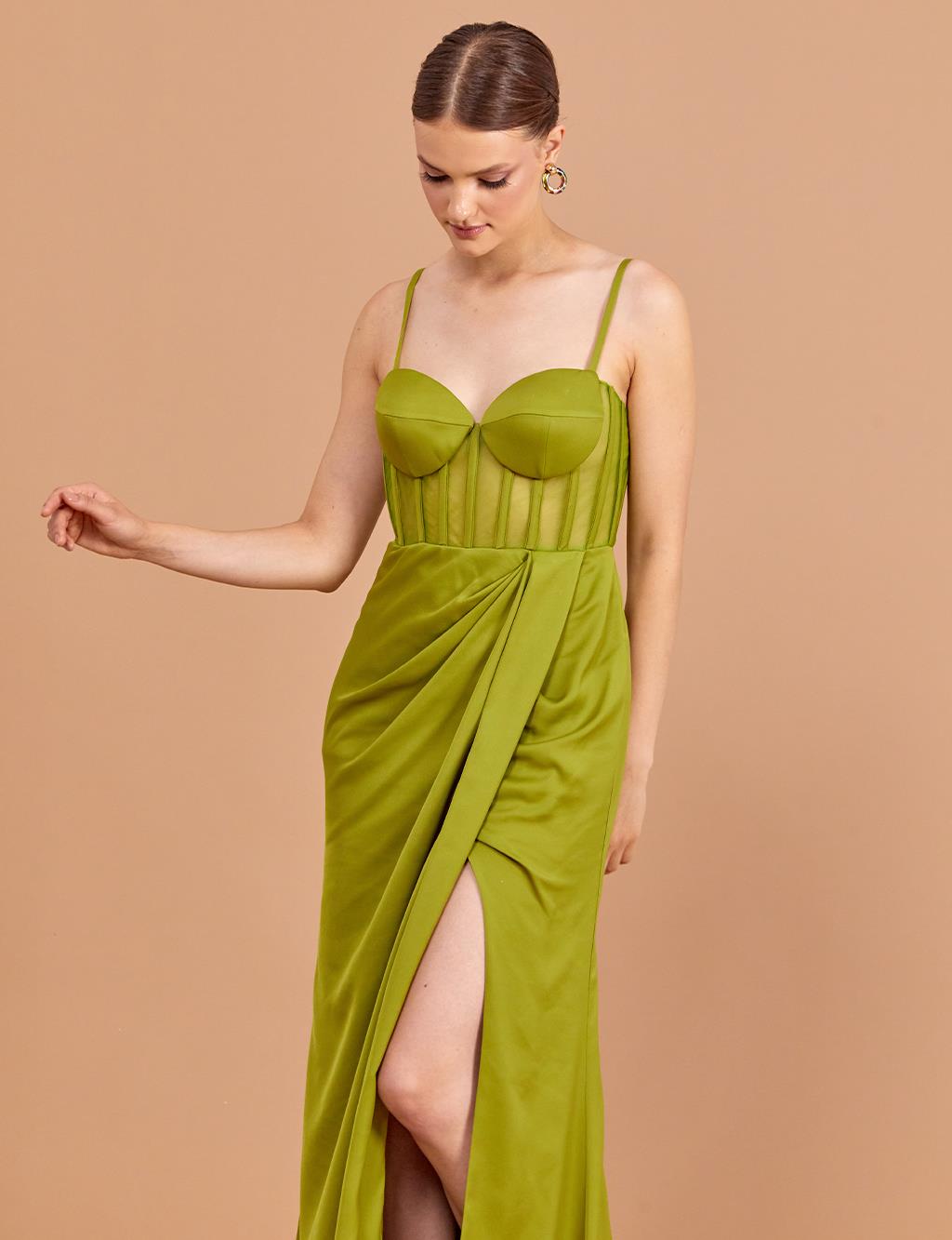 Bead Embroidered Bolero Evening Dress Oil