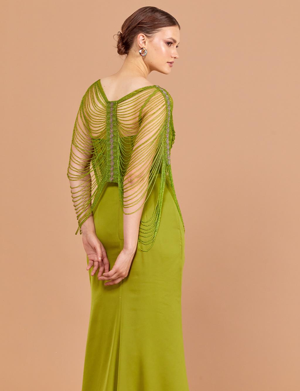 Bead Embroidered Bolero Evening Dress Oil