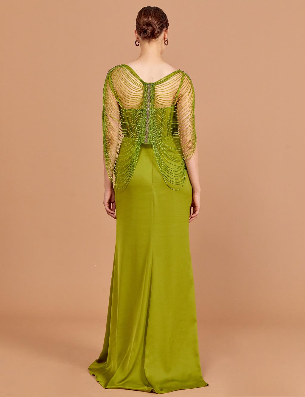 Bead Embroidered Bolero Evening Dress Oil