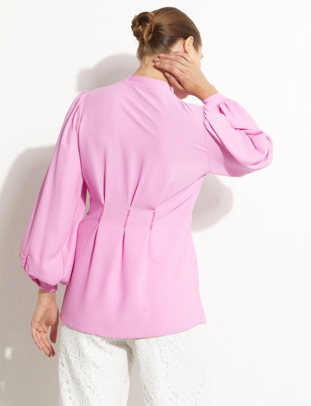 Balloon Sleeve Blouse Candy Pink