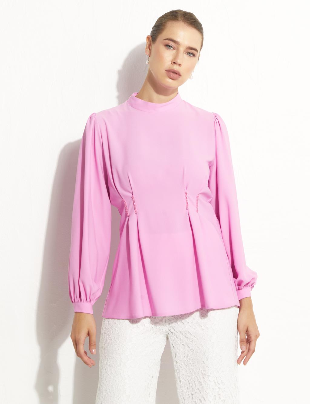 Balloon Sleeve Blouse Candy Pink