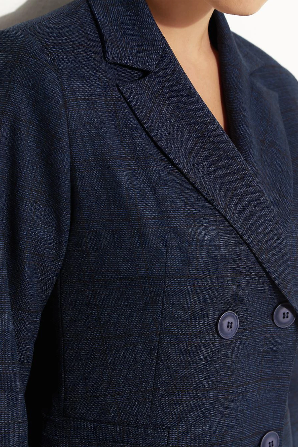 Kırçıllı Blazer Ceket Lacivert
