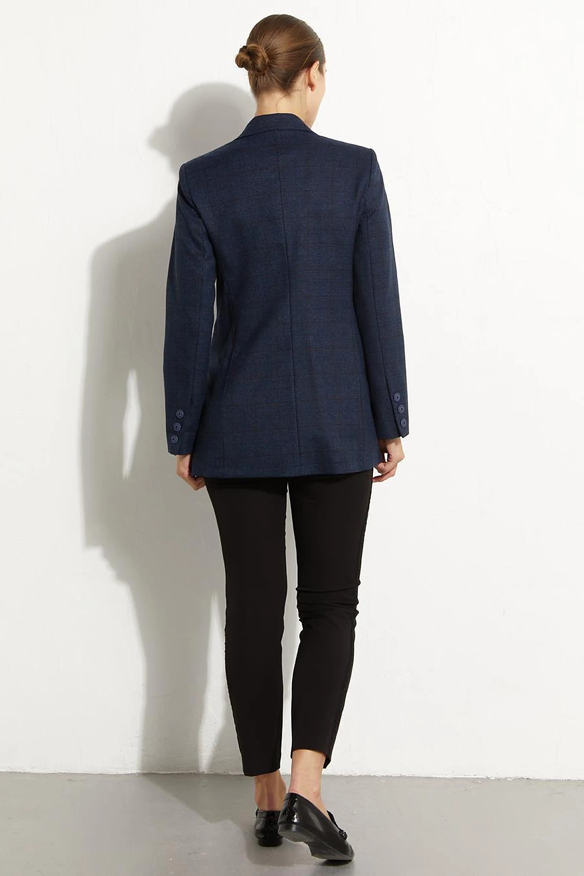 Kırçıllı Blazer Ceket Lacivert