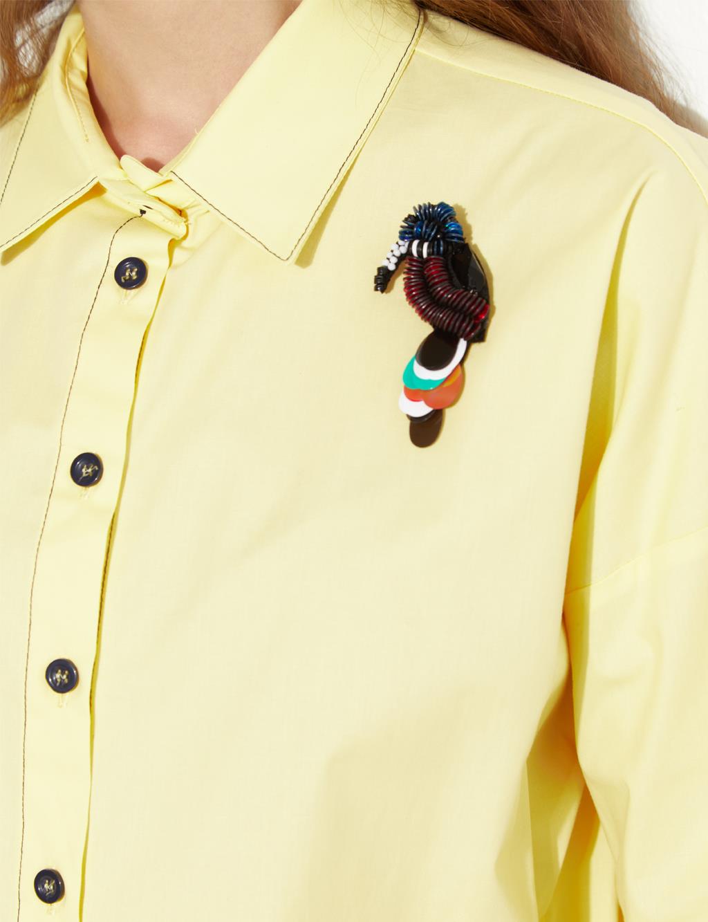 Parrot Figured Shirt Light Yellow