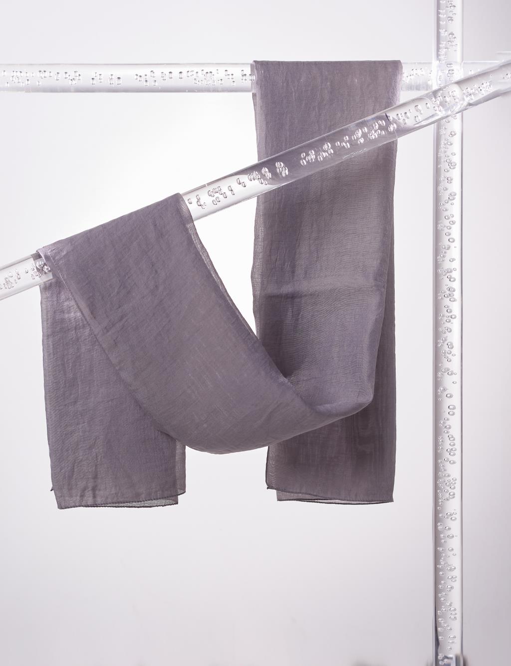 Kehribar Şal Açık Gri