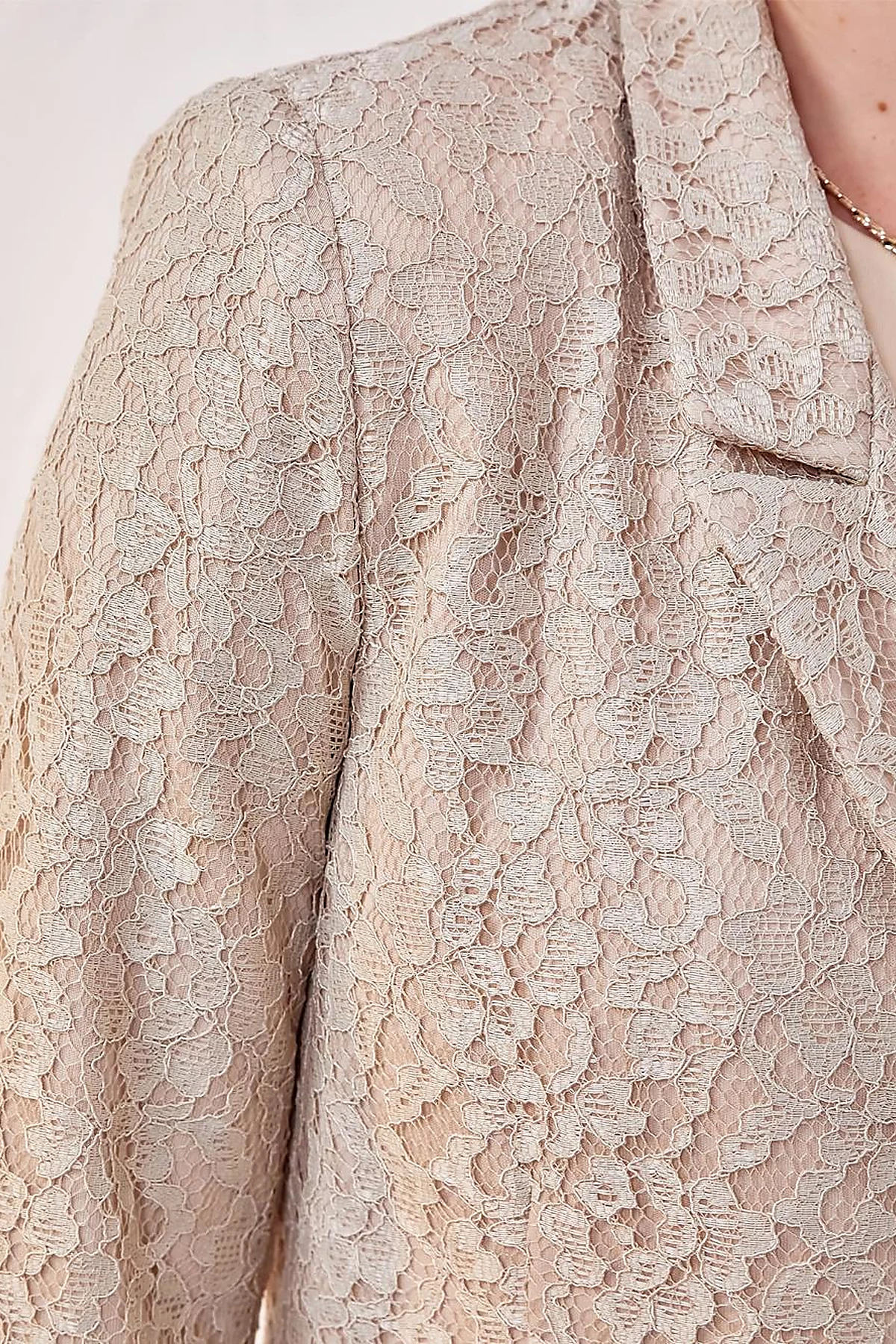 Lace Blazer Jacket Sand Beige