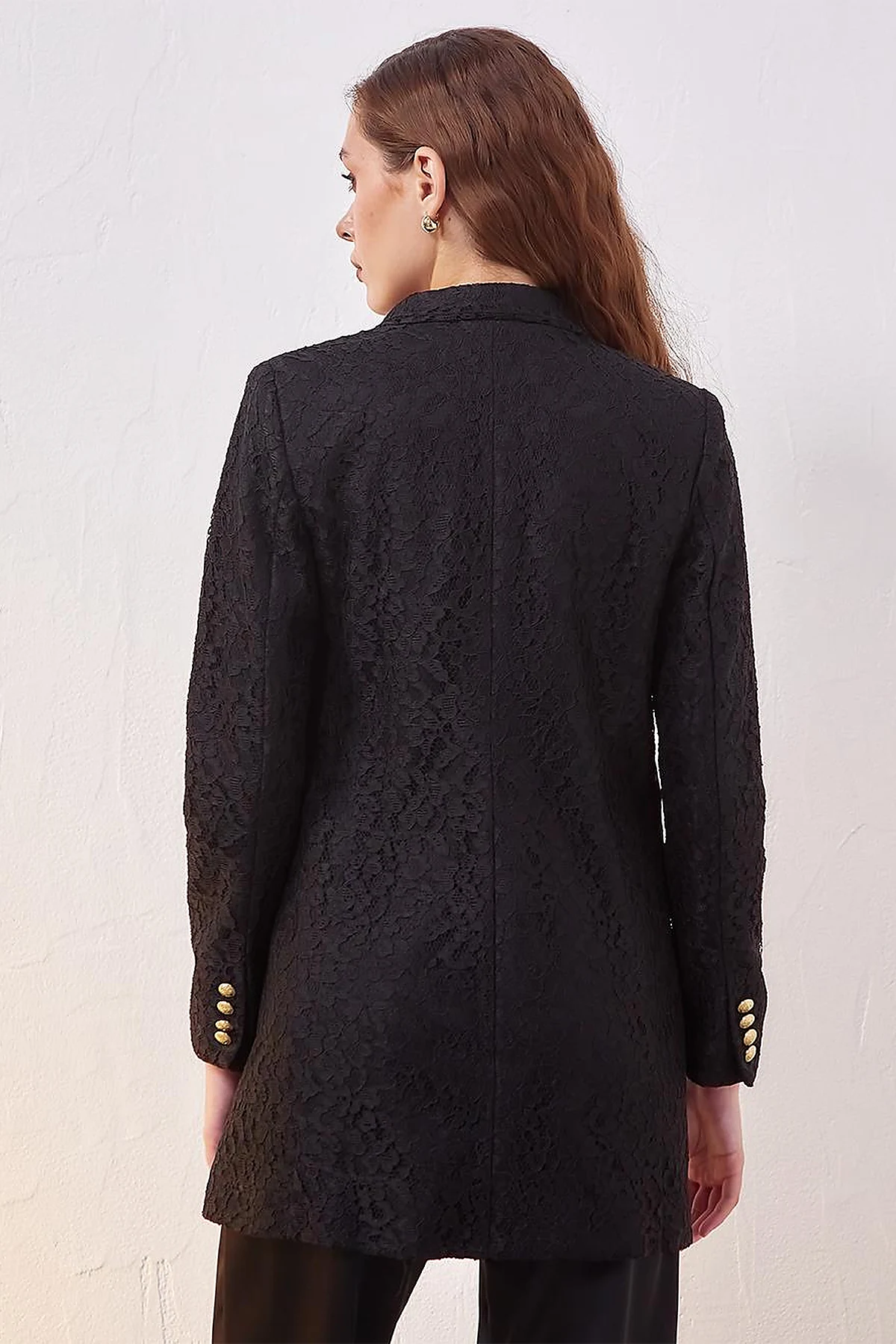 Lace Blazer Jacket Black