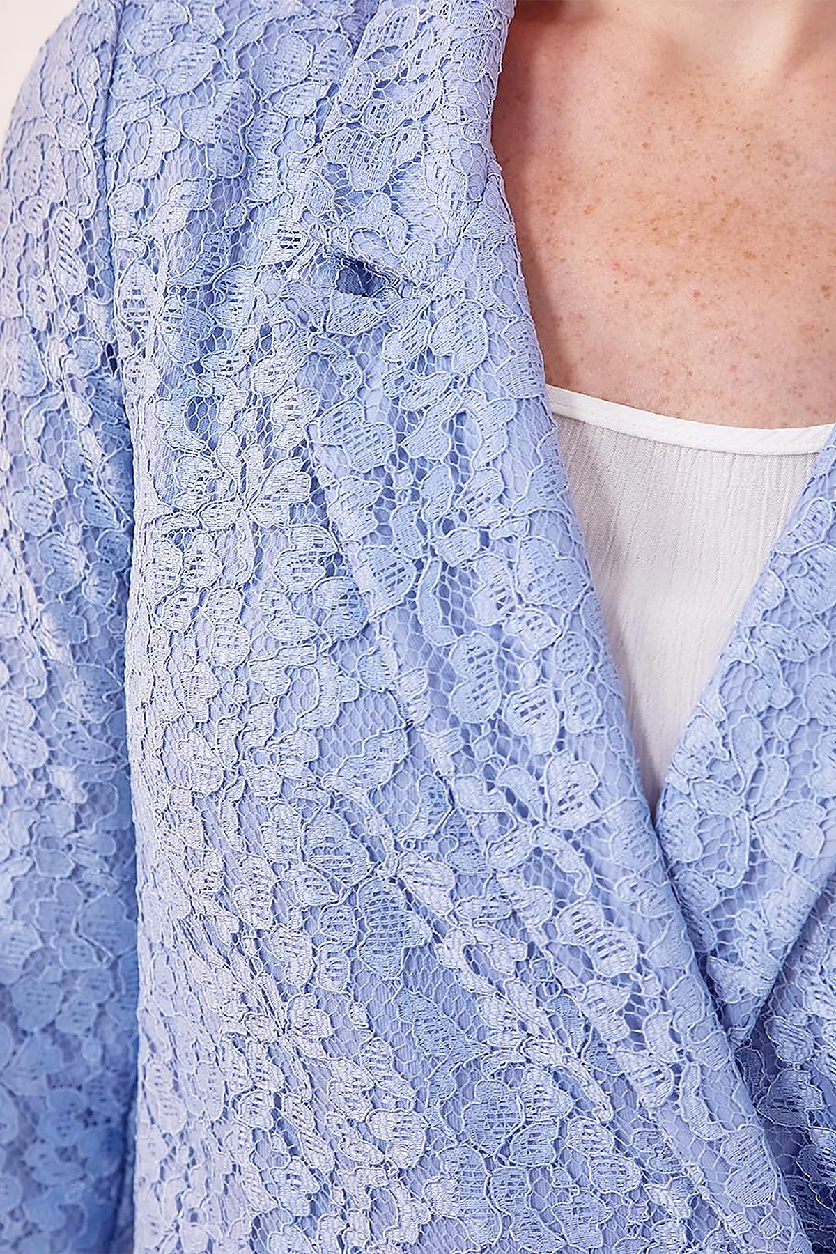 Lace Blazer Jacket Blue