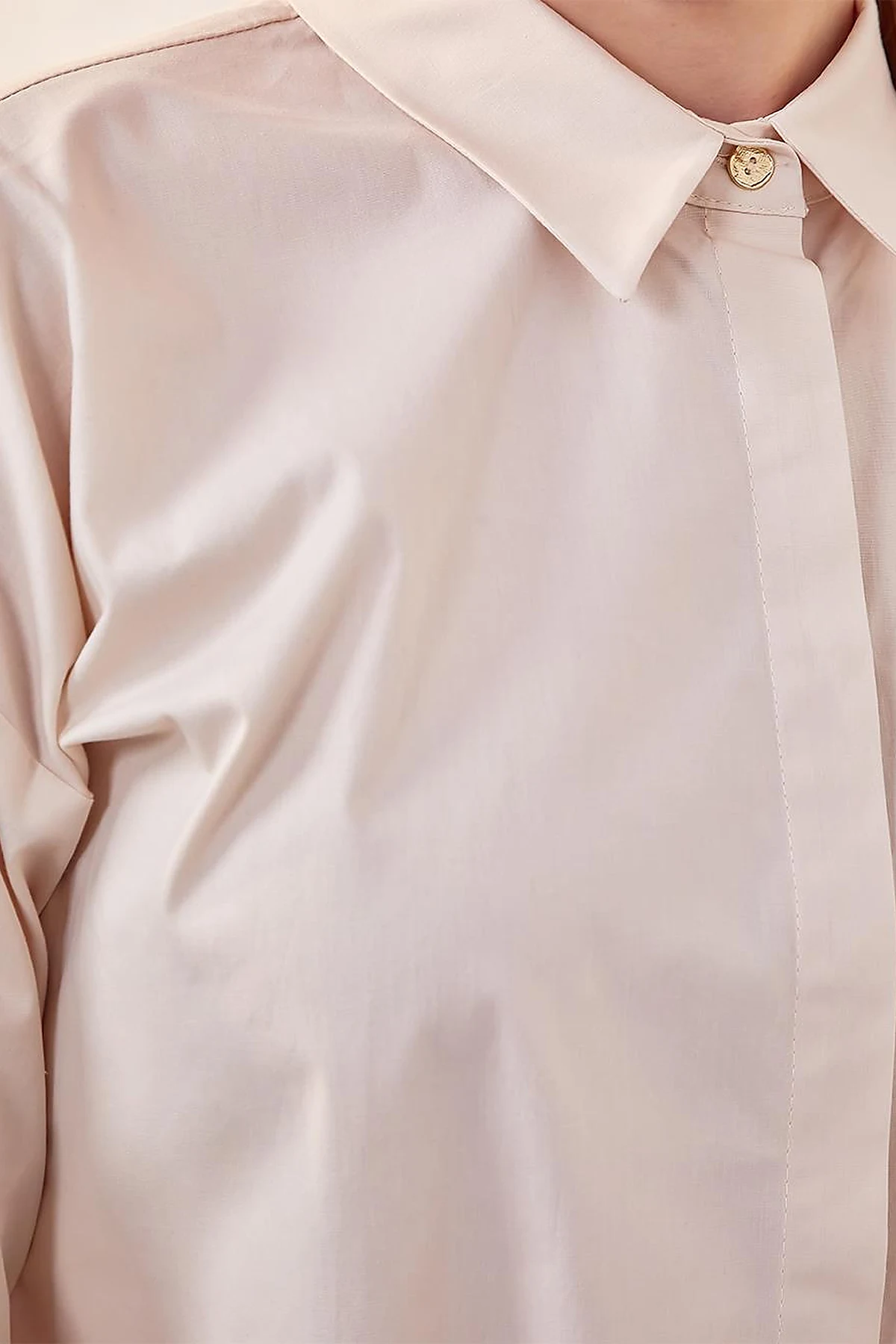 Patı Gizli Basic Tunik Krem