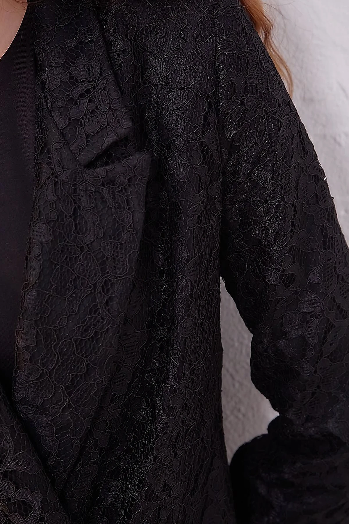 Lace Blazer Jacket Black