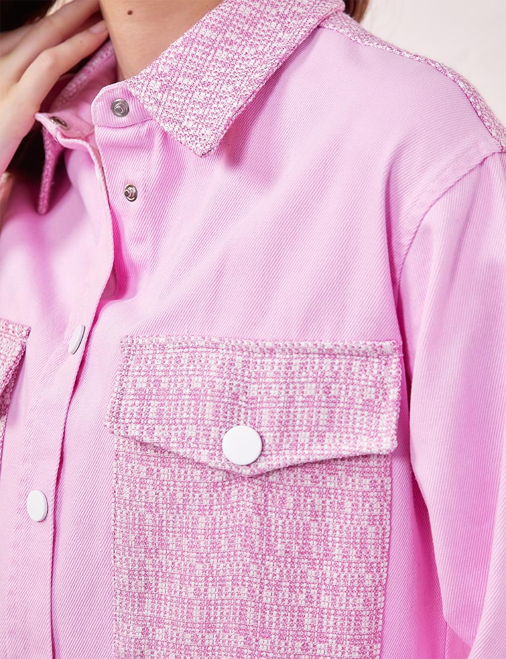 Garnish Denim Jacket Candy Pink