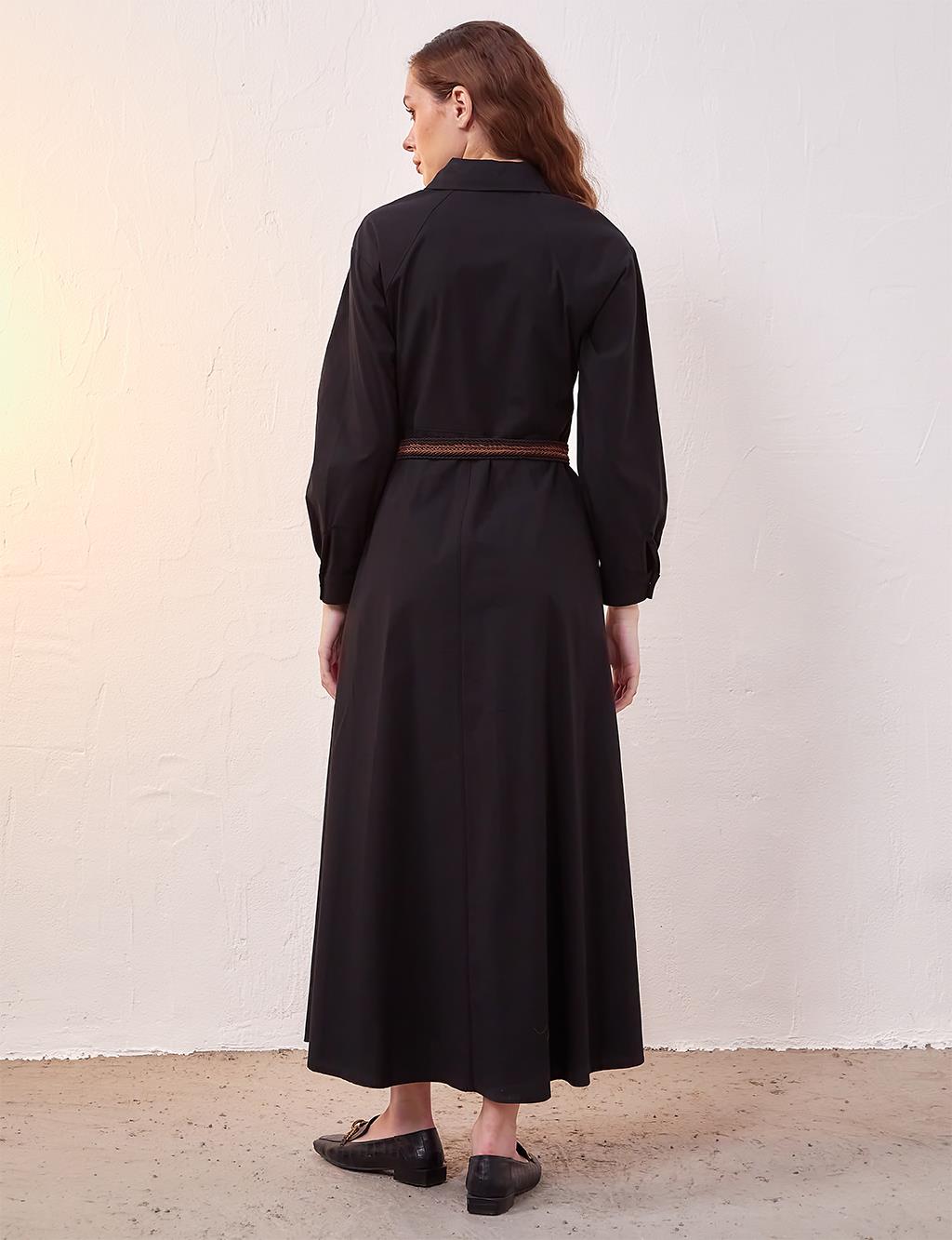 Belted Maxi Dress Black