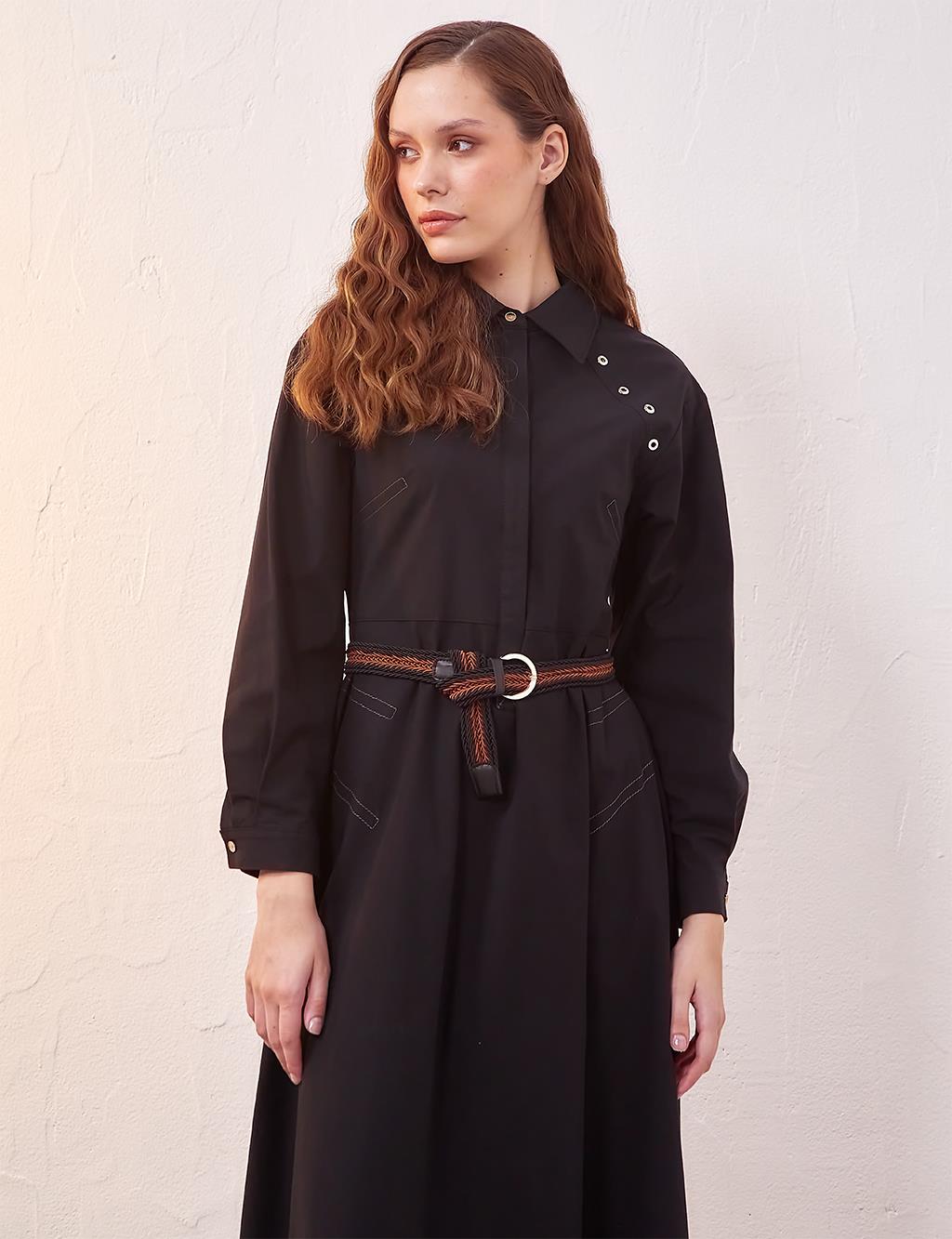 Belted Maxi Dress Black