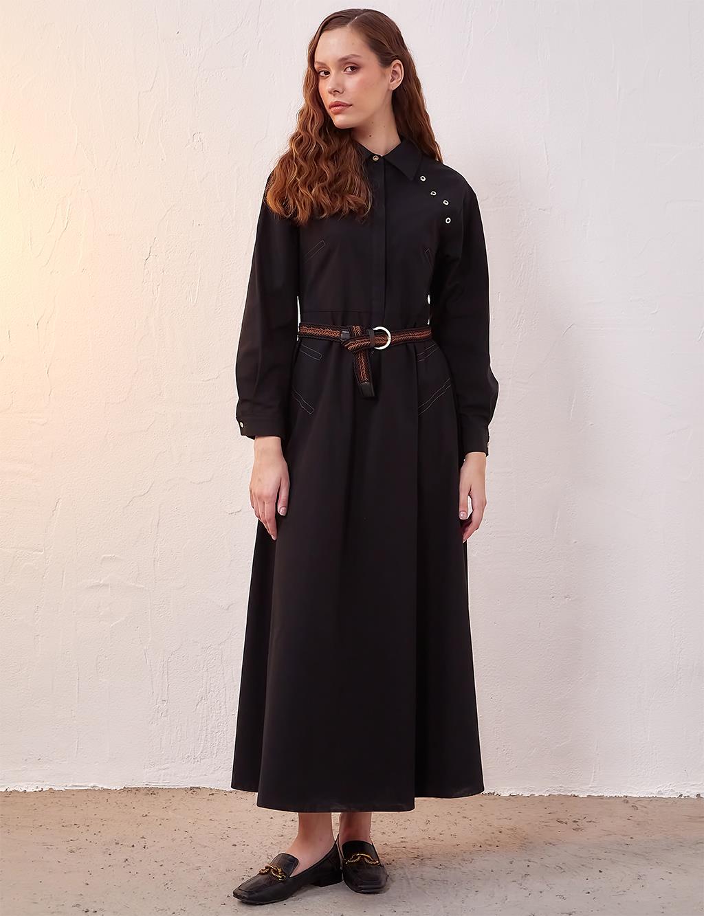 Belted Maxi Dress Black