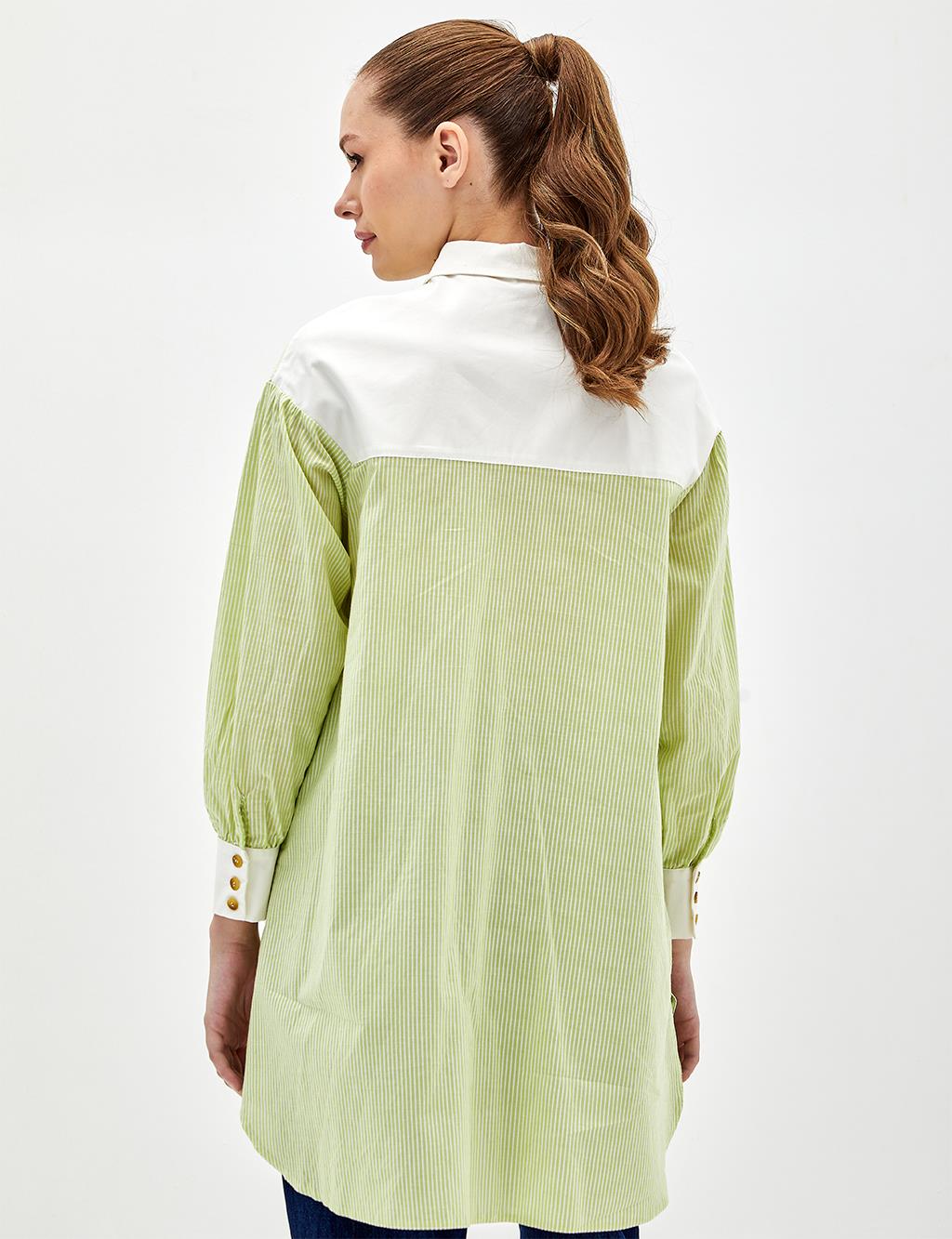 Bead Embroidered Tunic Pistachio Green