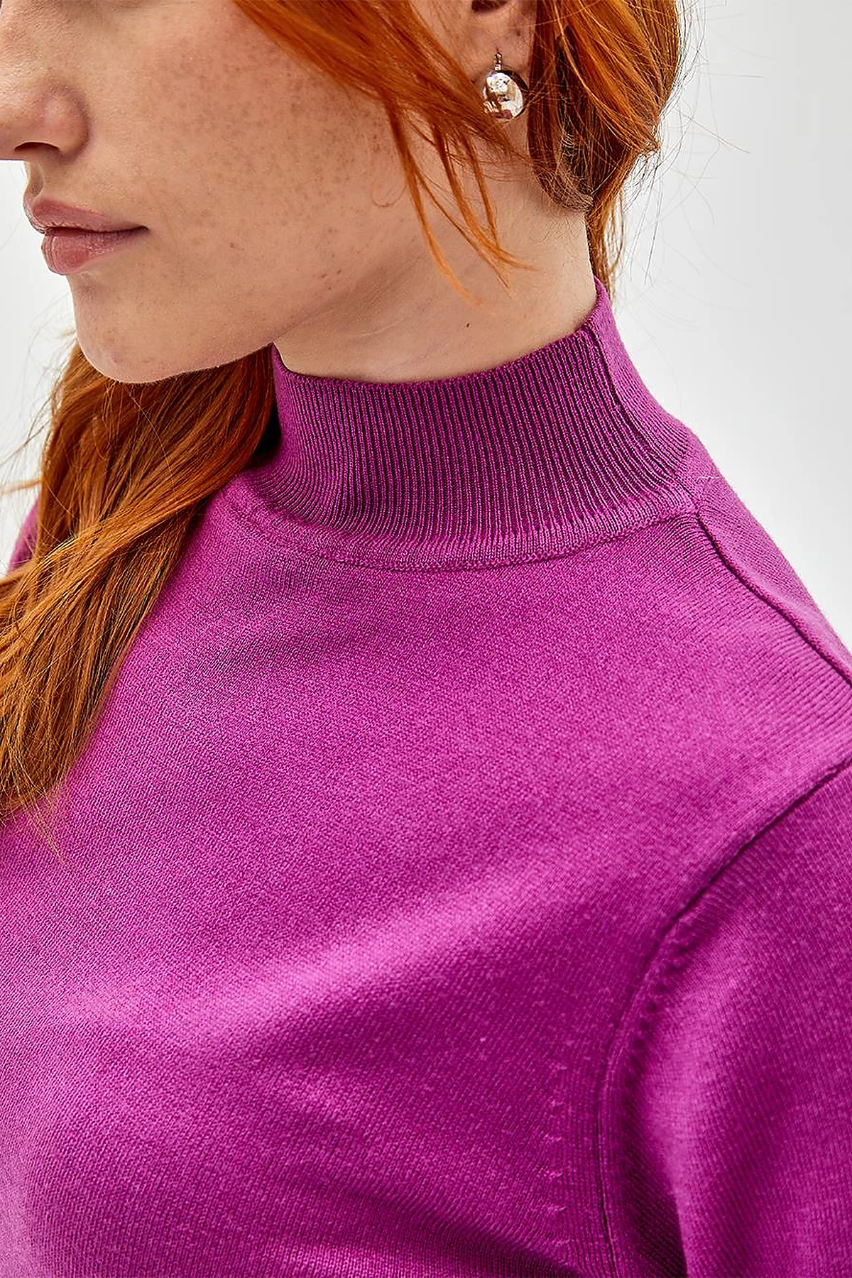 Basic Knit Sweater in Cyclamen