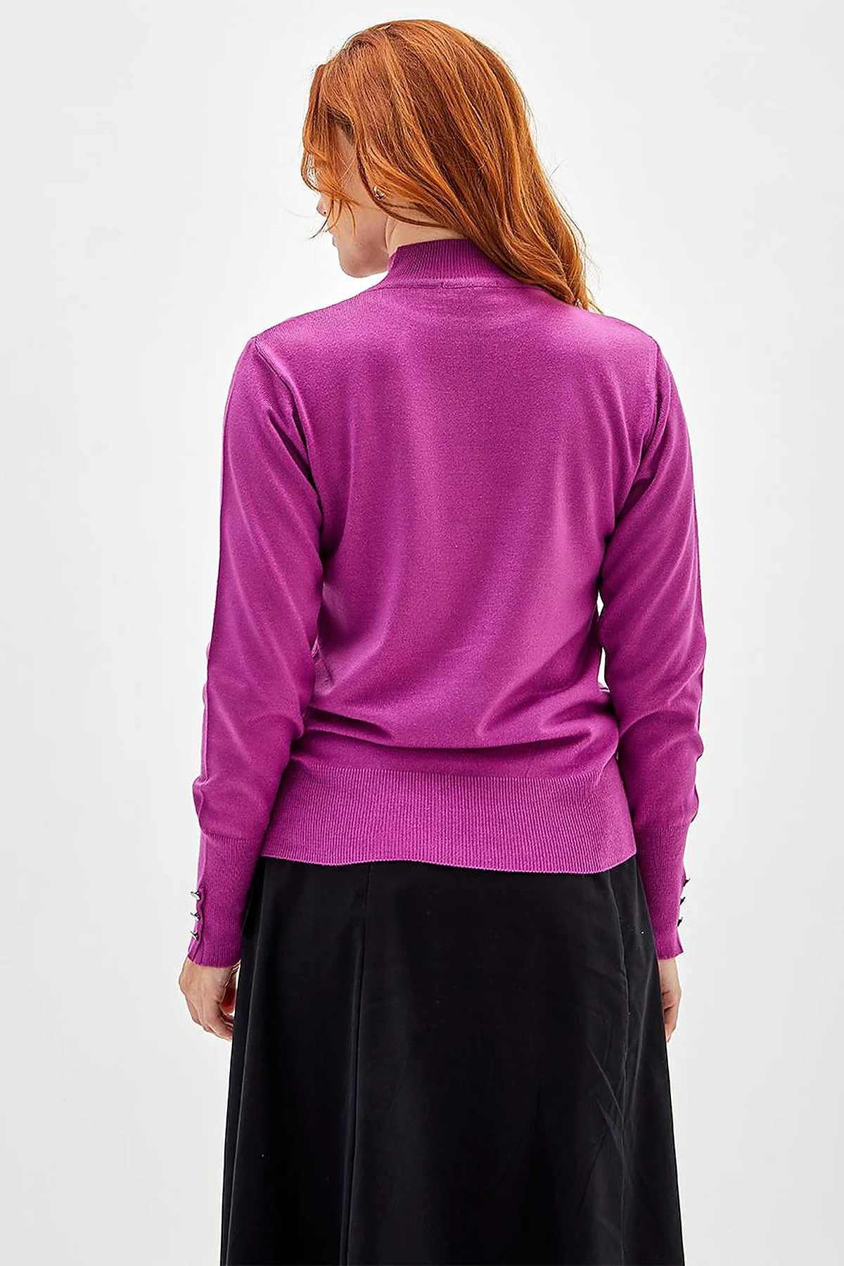 Basic Knit Sweater in Cyclamen
