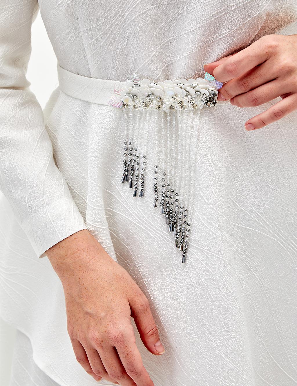 Asymmetrical Layered Dress White