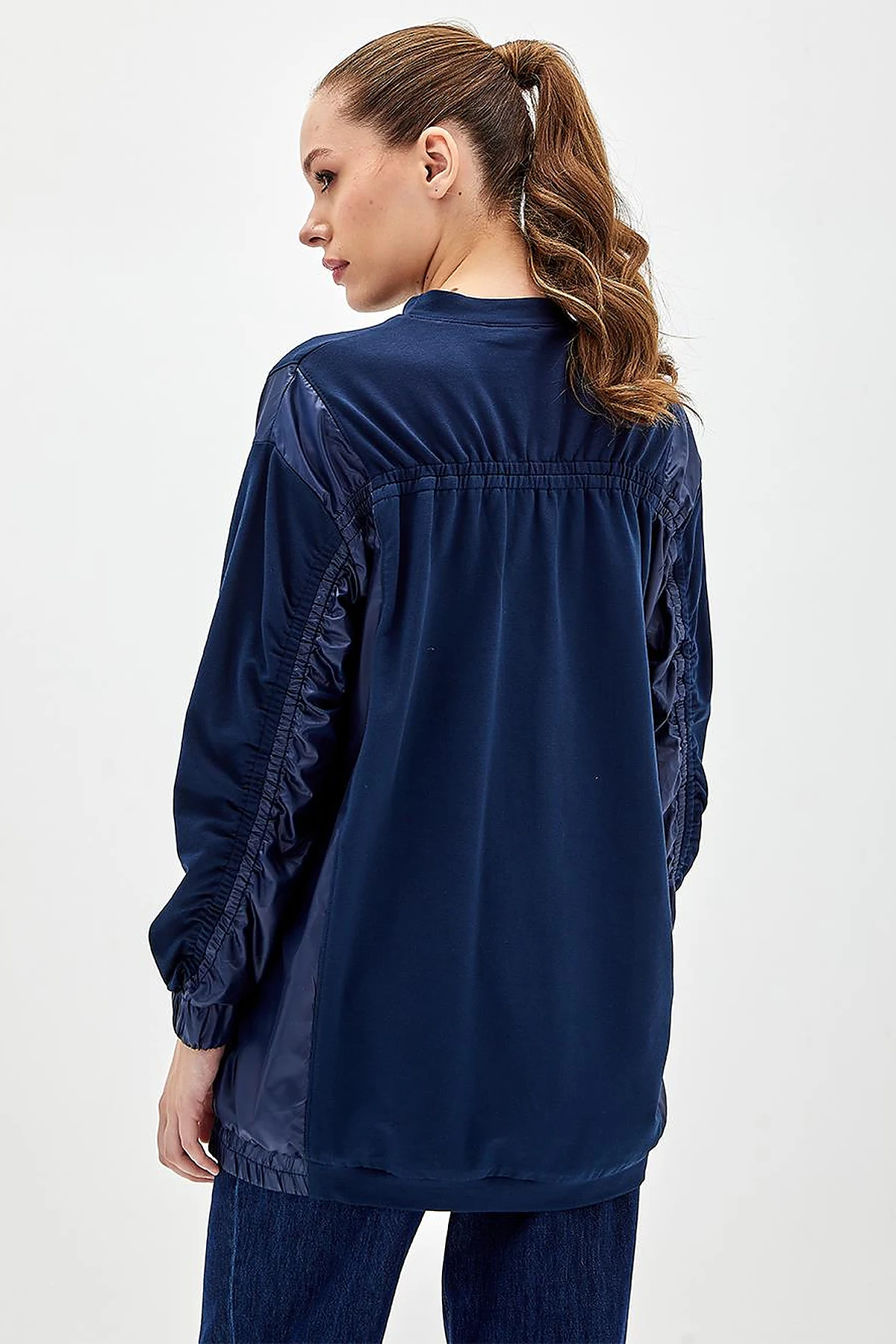 Slogan Embroidered Sweatshirt Navy