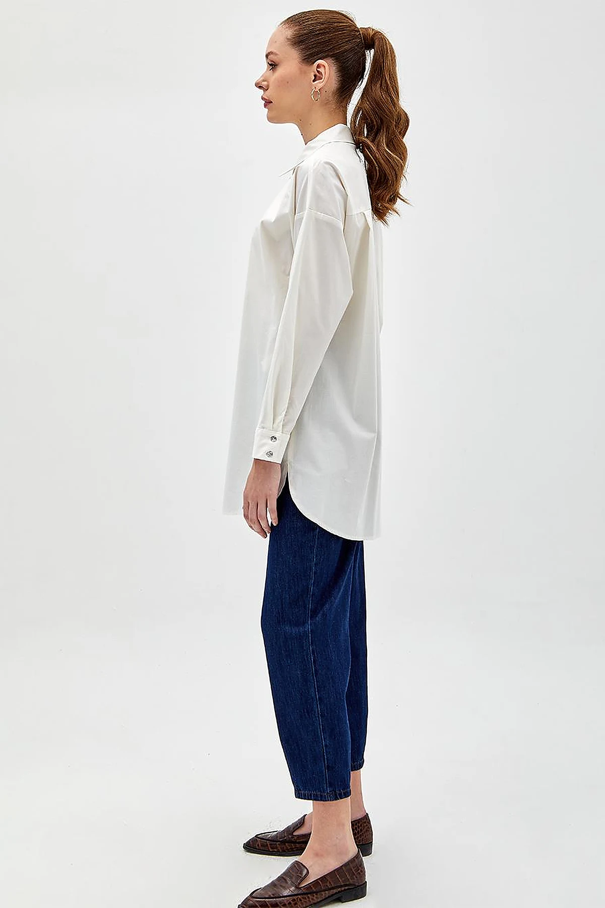 Patı Gizli Basic Tunik Ekru
