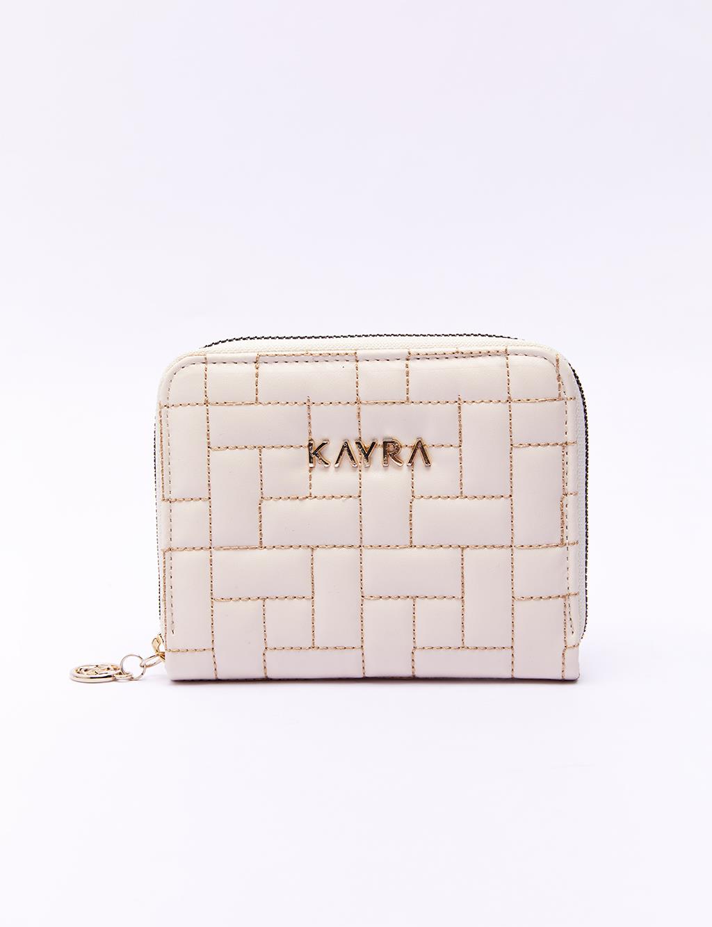 Quilted Wallet Cream