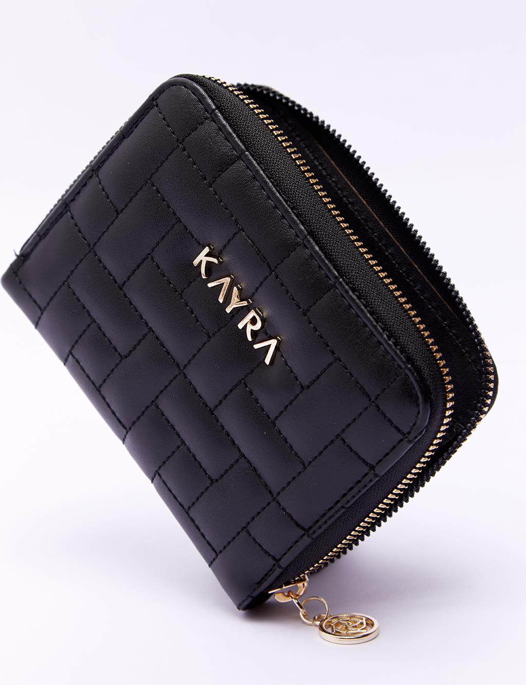 Quilted Wallet Black