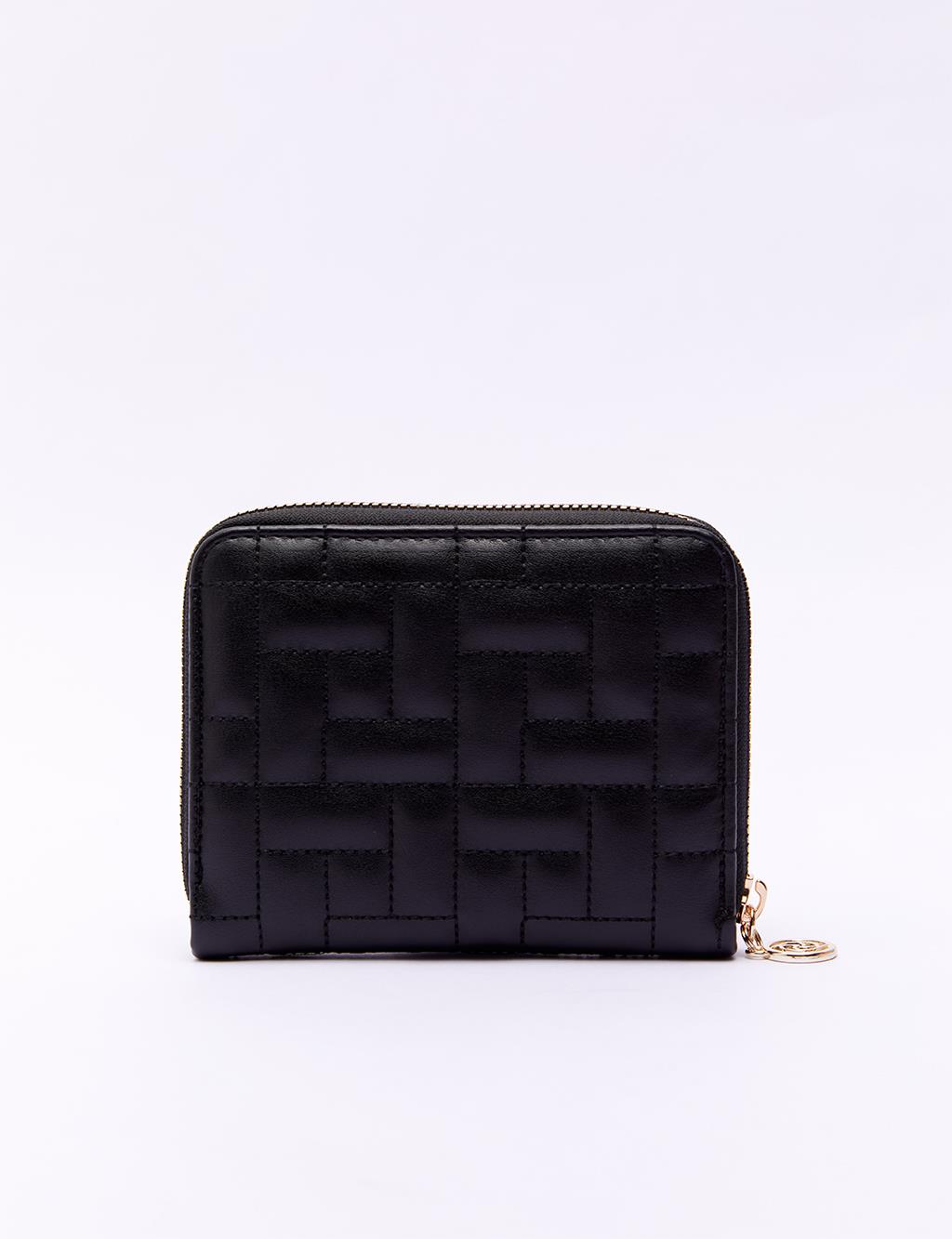 Quilted Wallet Black