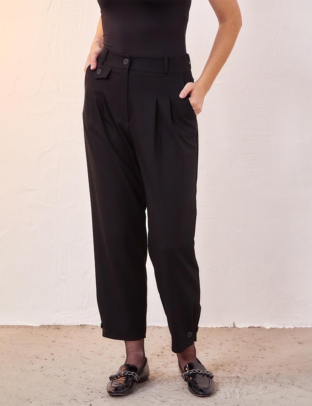 Pleated Pants Black