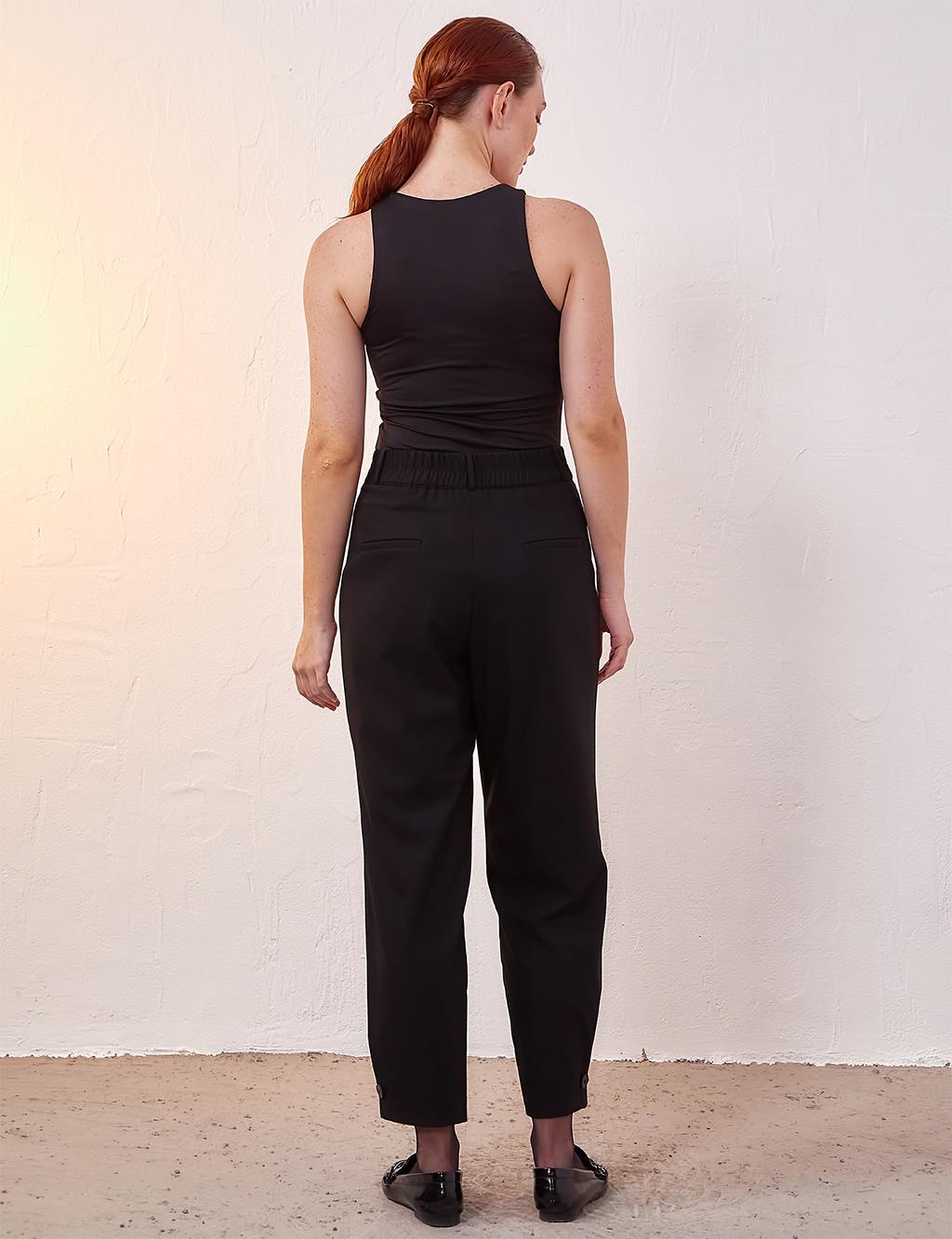 Pleated Pants Black