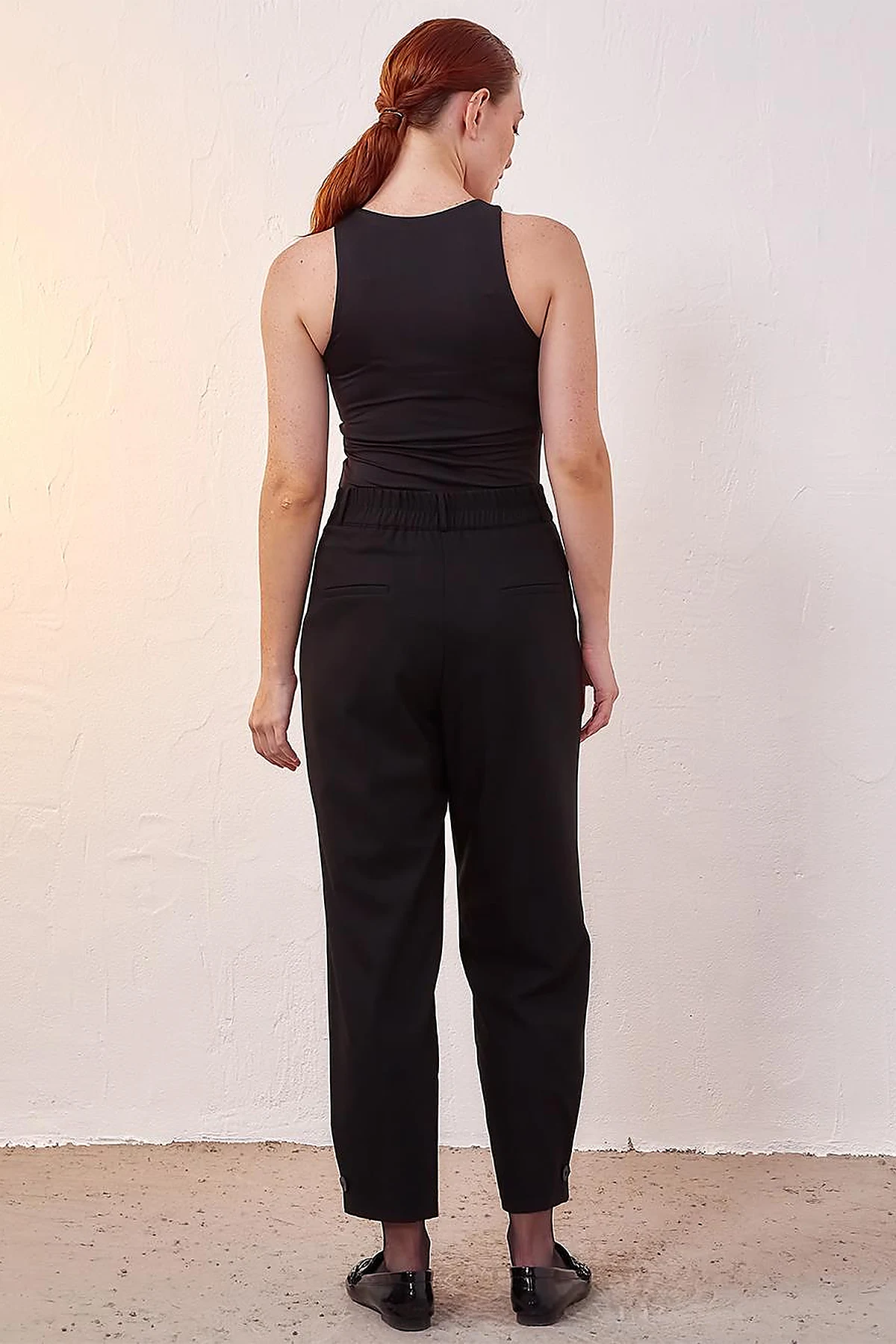Pleated Pants Black
