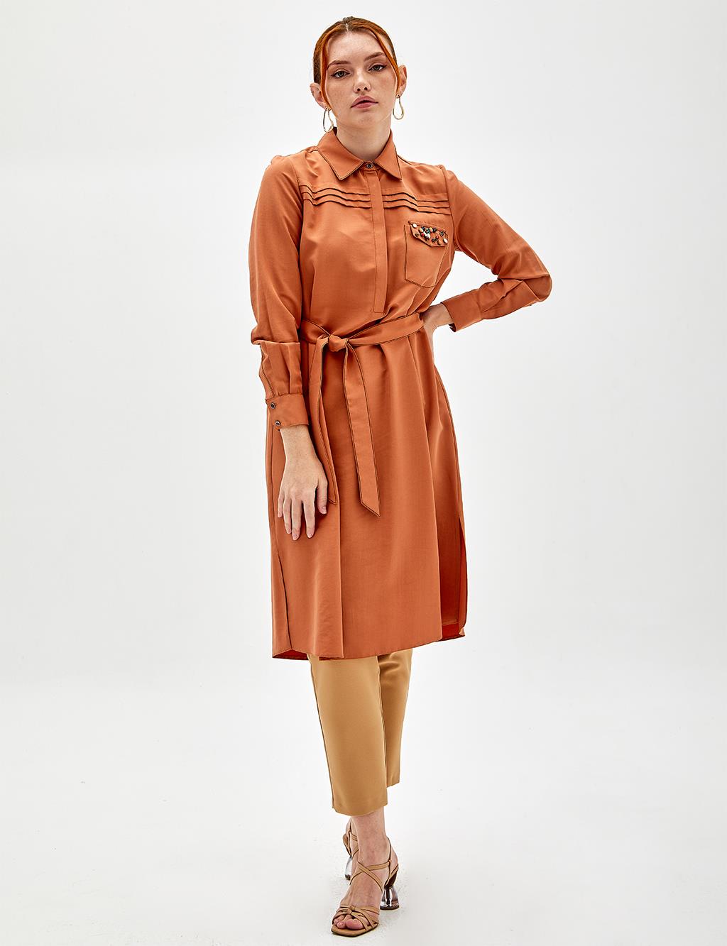 Ribbed Tunic|Dress Orange