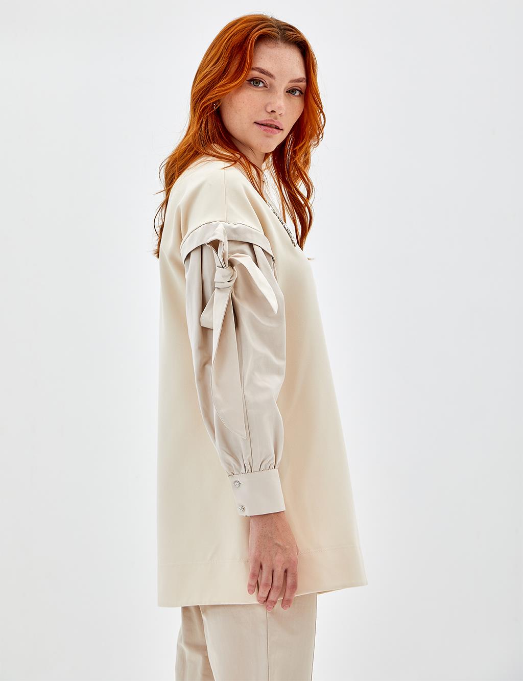 Ribbon Tunic Cream