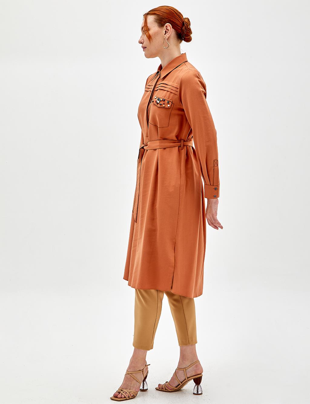 Ribbed Tunic|Dress Orange