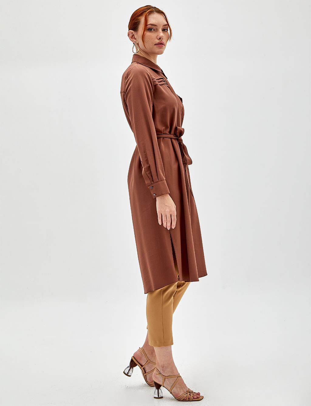 Ribbed Tunic|Dress Cinnamon