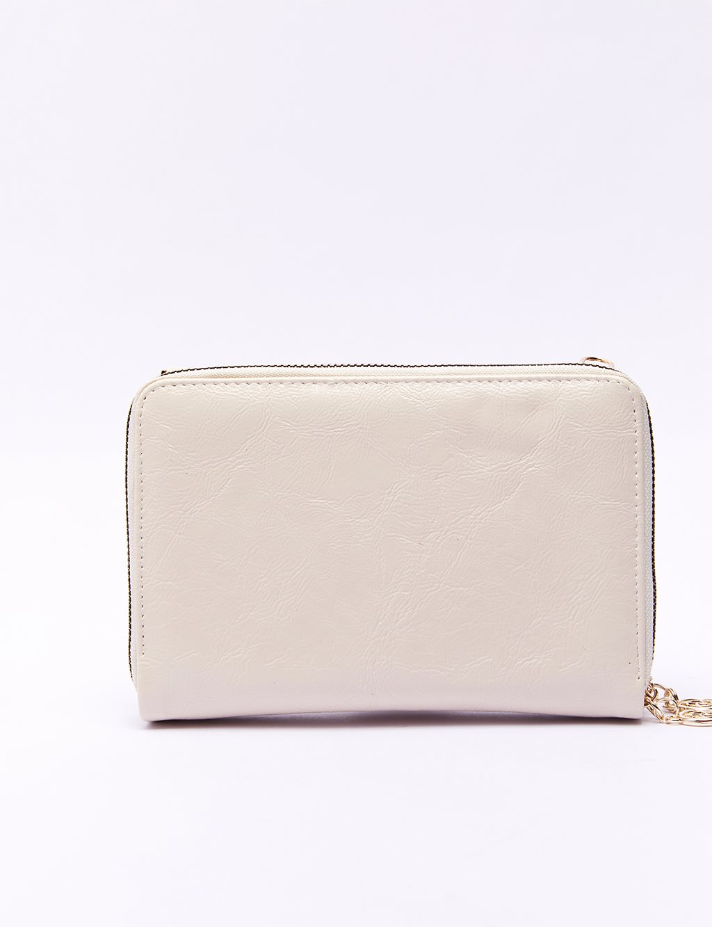 Double Compartment Bag Wallet Cream
