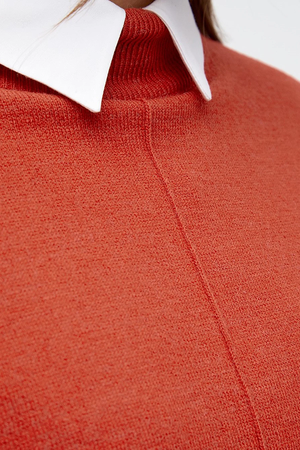 Drop-Shoulder Half Turtleneck Knit Tunic Tile