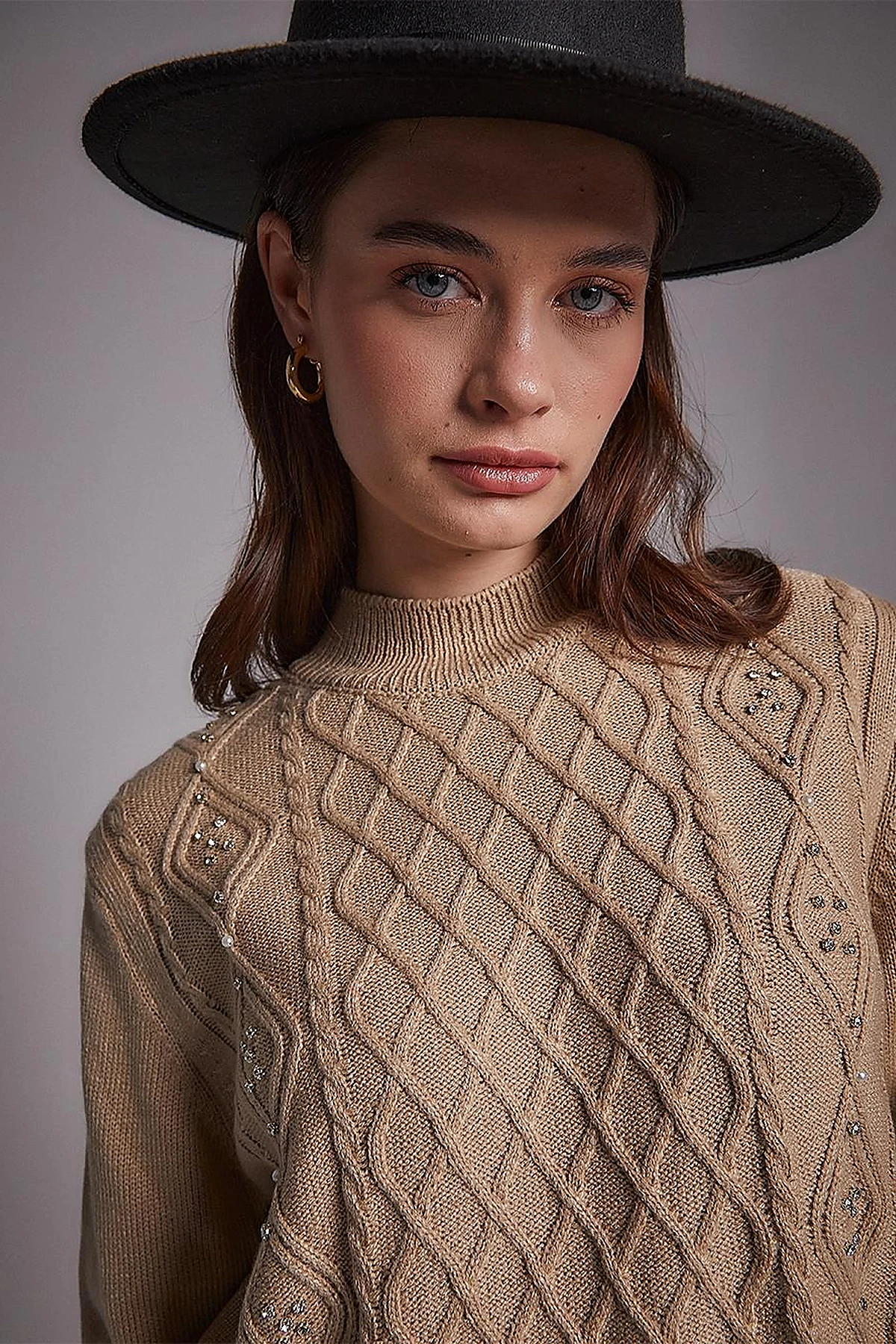 Stoned Knitwear Tunic Dark Stone