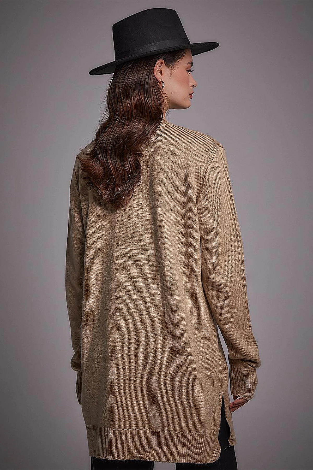 Stoned Knitwear Tunic Dark Stone