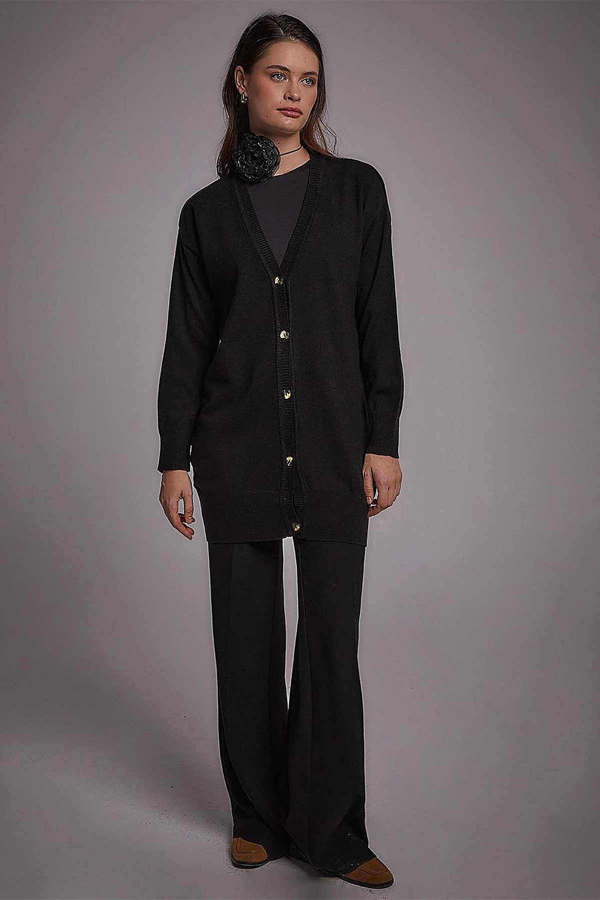 Basic Knitwear Cardigan Black